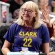 DONNA KELCE CHEERS ON CAITLIN CLARK COURTSIDE IN INDIANA FEVER JERSEY