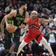 RAPTORS UPSET CELTICS, ROCKETS CRUSH NUGGETS