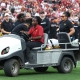 OREGON QB DANTE MOORE LEAVES GAME IN AMBULANCE AFTER TAKING HARD HIT TO THE HEAD