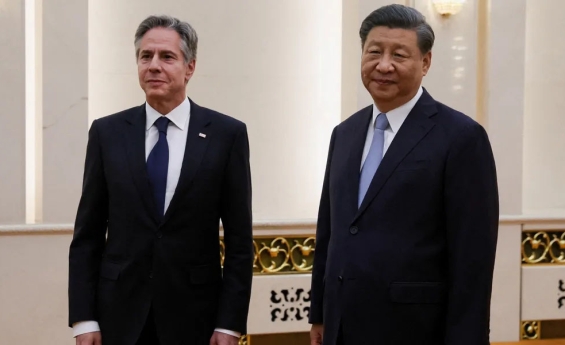 US DIPLOMAT- BLINKEN SAYS CHINA IS HELPING FUEL RUSSIA, A THREAT TO EUROPEAN SEVERITY 