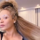 BEYONCE GIVES HER FANS A GLIMPSE OF HER NATURAL HAIR