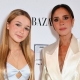 VICTORIA BECKHAM AND DAUGHTER HARPER COORDINATED IN SILK OUTFITS AT THE 2024 HARPER'S BAZAAR WOMEN OF THE YEAR AWARDS