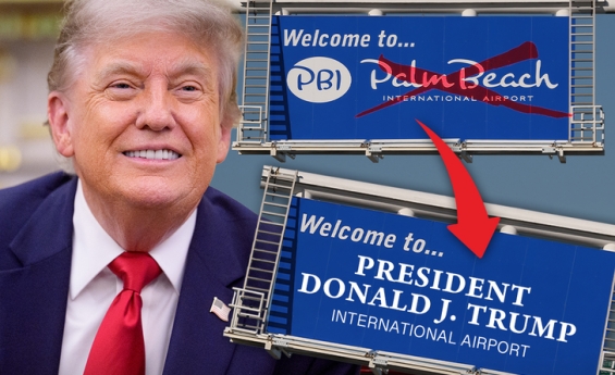 PALM BEACH INTERNATIONAL AIRPORT RENAMED PRESIDENT DONALD J TRUMP AIRPORT