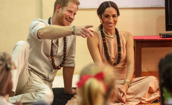 MEGHAN MARKLE AND PRINCE HARRY WARMLY GREETED ON THEIR LAST LEG OF VISIT TO NIGERIA
