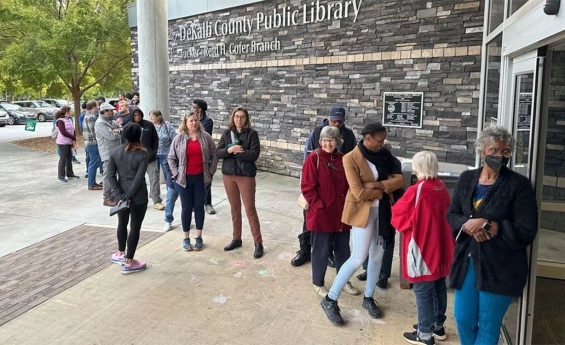 RECORD TURNOUT IN GEORGIA AS VOTERS CAST BALLOTS EARLY FOR 2024 PRESIDENTIAL ELECTION