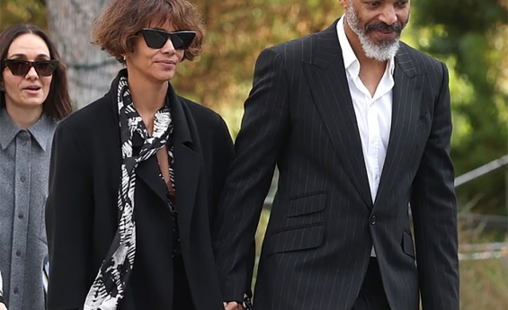 HALLE BERRY LEAVES COURT WITH FIANCEE VAN HUNT AS CUSTODY BATTLE WITH EX OLIVIER MARTINEZ CONTINUES