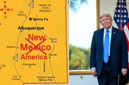 DONALD TRUMP SUGGESTS RENAMING NEW MEXICO TO "NEW AMERICA"