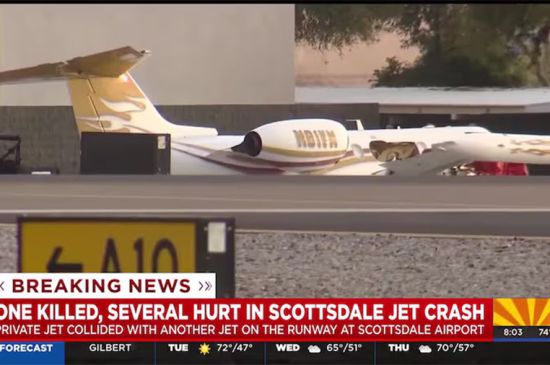 SCOTTSDALE AIRPORT CRASH LEAVES ONE DEAD AND SEVERAL INJURED AFTER JET COLLISION